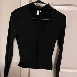 & other stories long sleeve black top